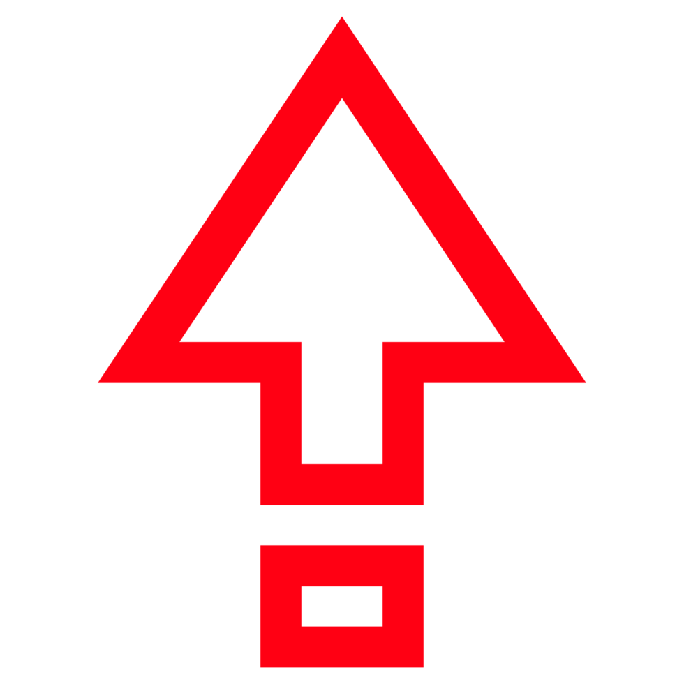 Directional Arrow Sign on Transparent Background png