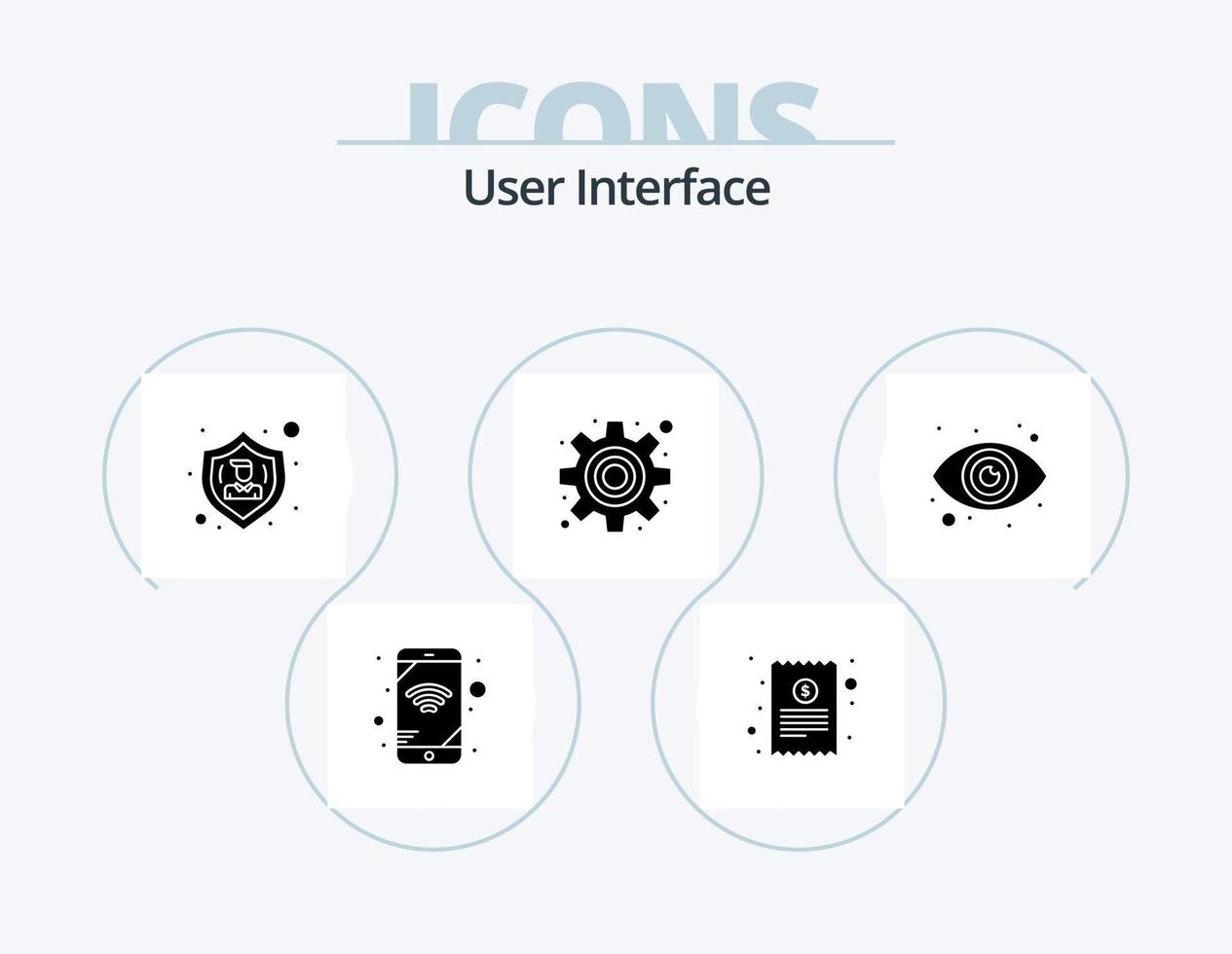 User Interface Glyph Icon Pack 5 Icon Design. . eyeball. people. eye. gear vector