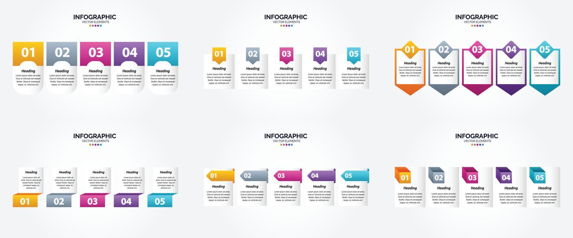 Flat design vector infographics set for advertising in brochures. flyers. and magazines.