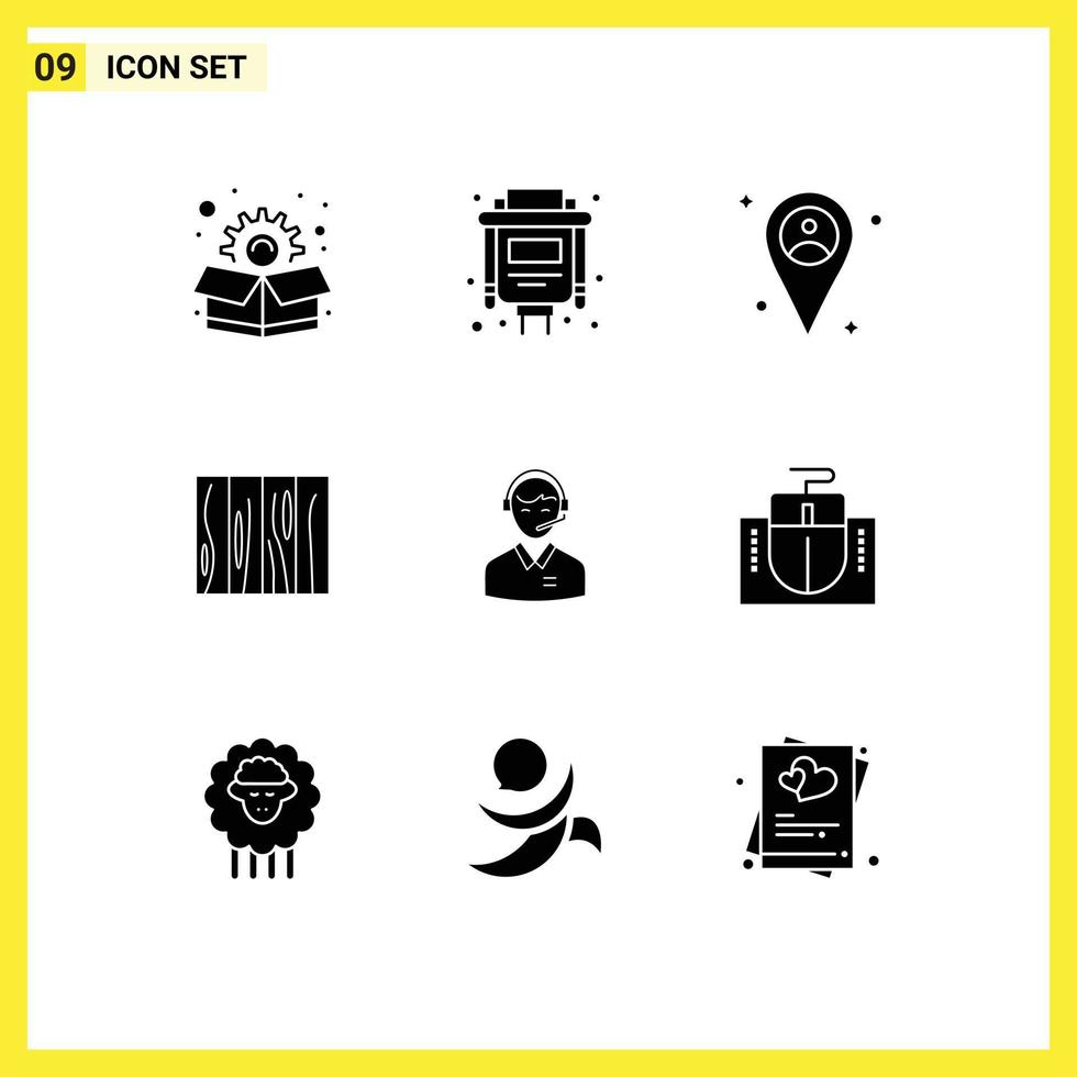 Stock Vector Icon Pack of 9 Line Signs and Symbols for consulting support man texture design Editable Vector Design Elements