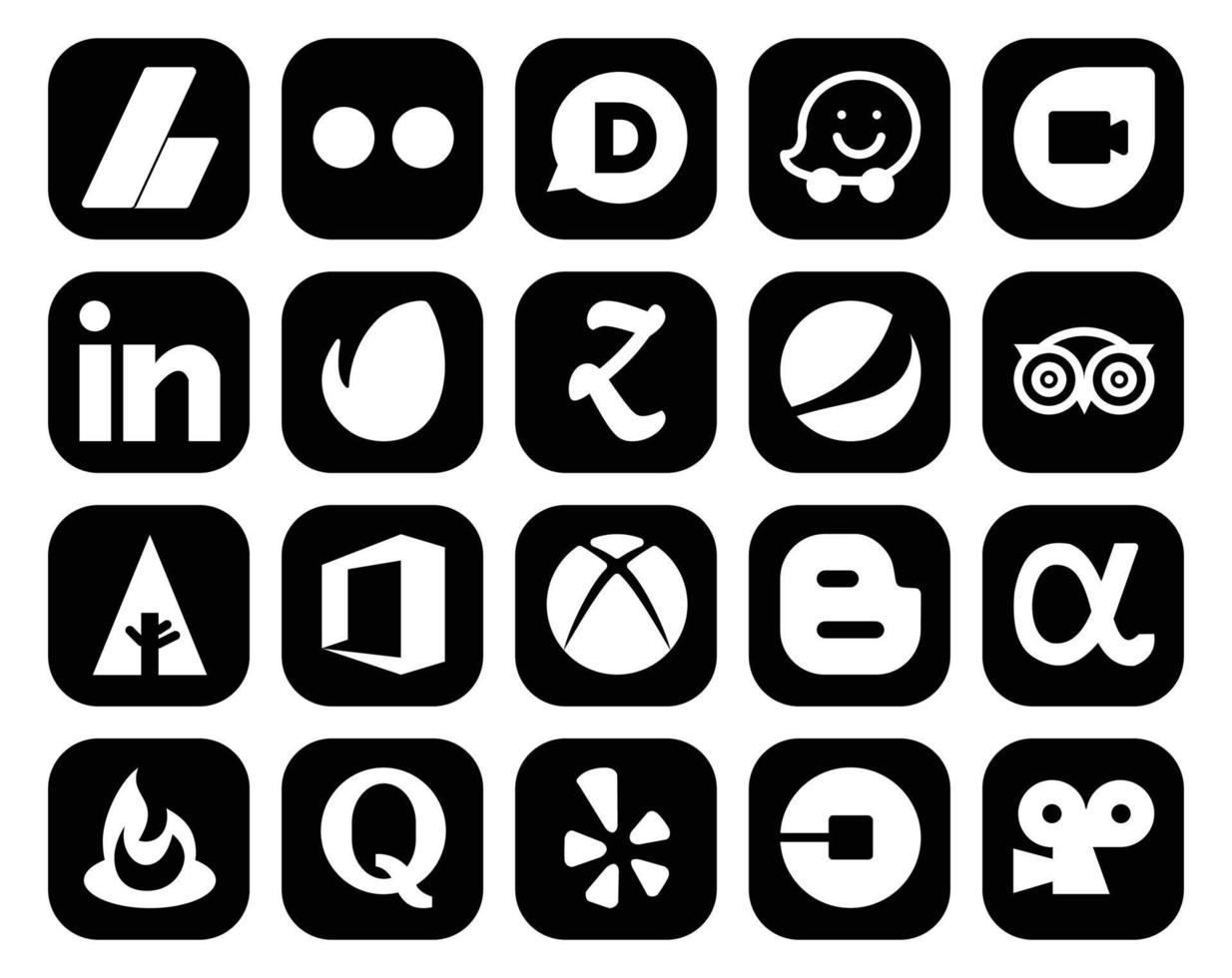 20 Social Media Icon Pack Including feedburner blogger zootool xbox forrst vector