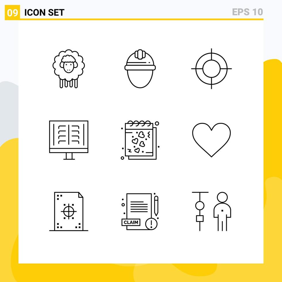9 Outline concept for Websites Mobile and Apps xray radioscopy labour radiology travel Editable Vector Design Elements