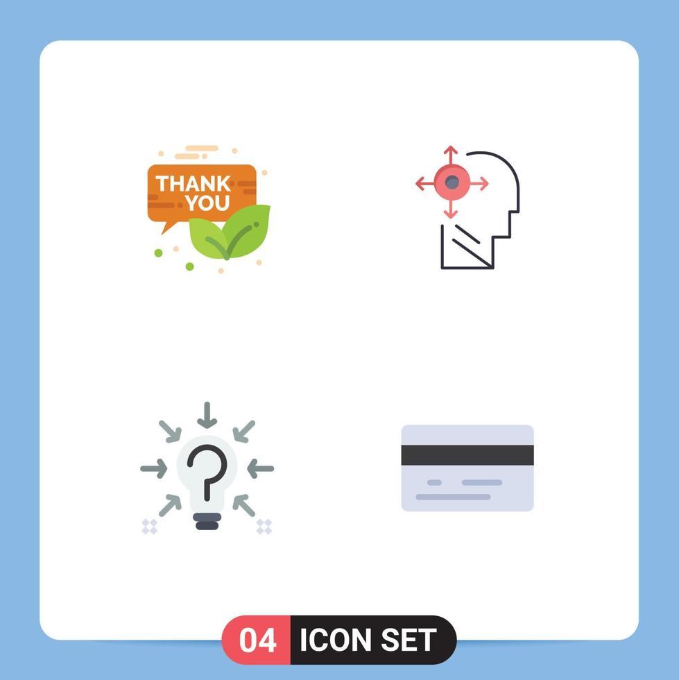 Pictogram Set of 4 Simple Flat Icons of email bulb promotion transform idea Editable Vector Design Elements