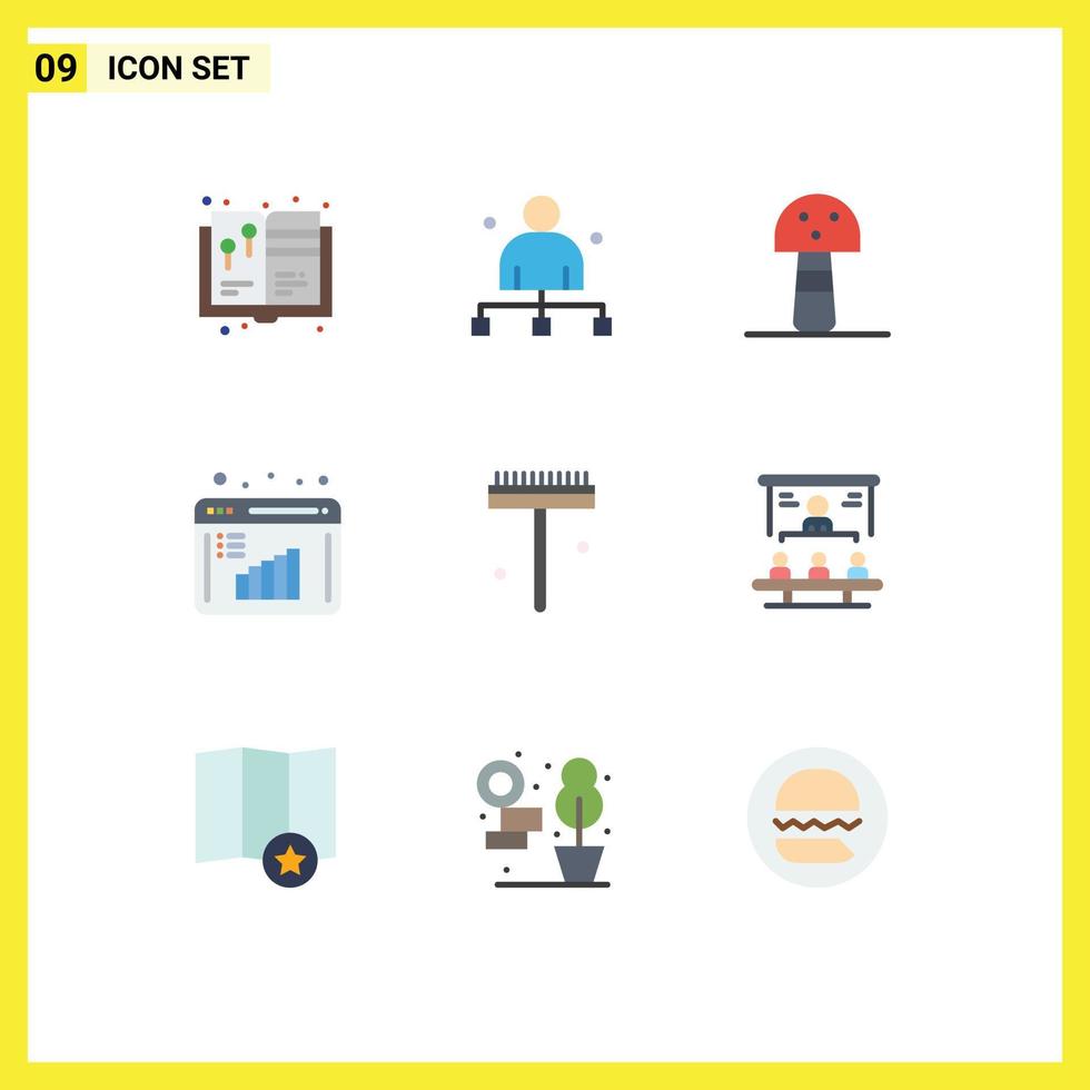 9 Creative Icons Modern Signs and Symbols of gardener data evaluation head data computation business report Editable Vector Design Elements