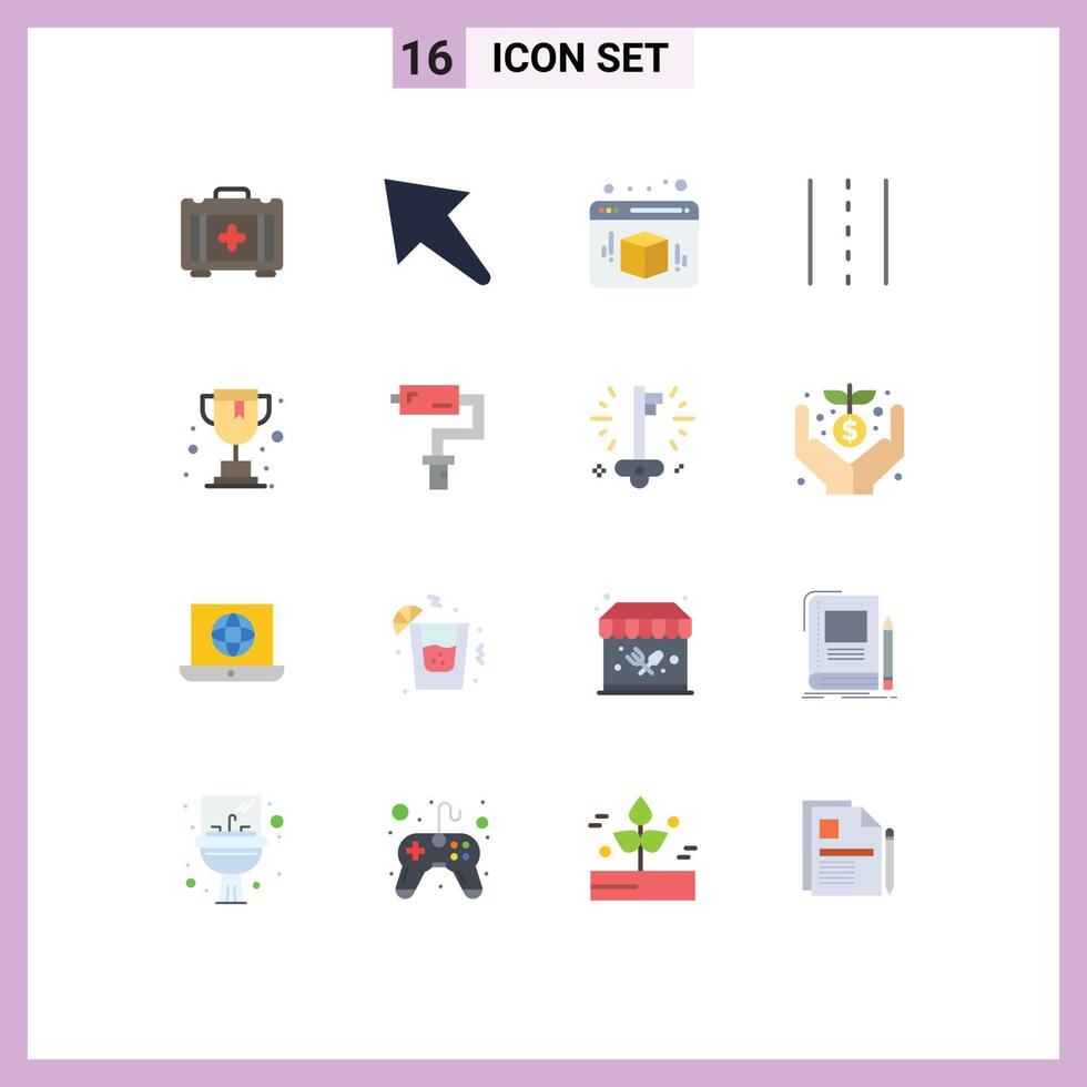 16 Creative Icons Modern Signs and Symbols of paint roller school web online path Editable Pack of Creative Vector Design Elements