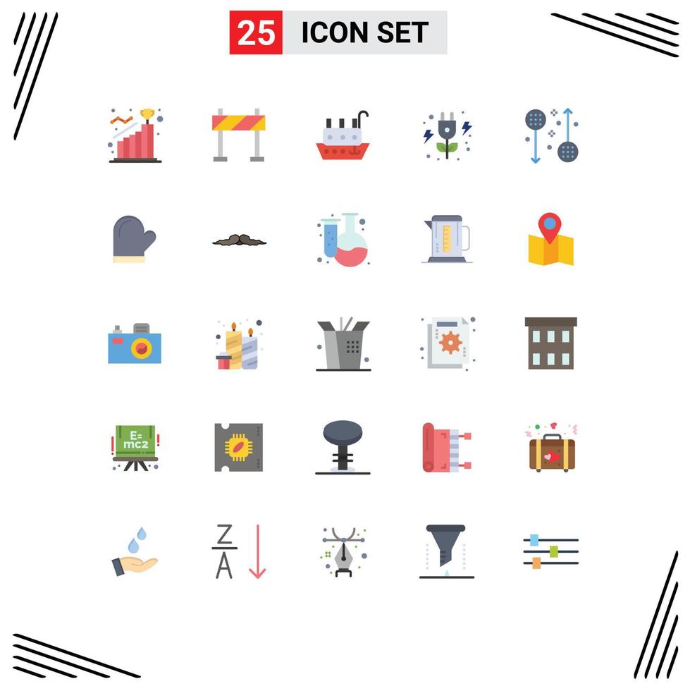 Universal Icon Symbols Group of 25 Modern Flat Colors of fitness disease fisherman power energy Editable Vector Design Elements