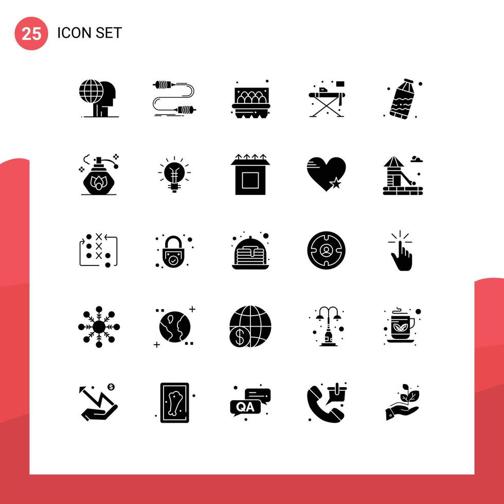 Set of 25 Modern UI Icons Symbols Signs for pollution iron marketing living egg Editable Vector Design Elements