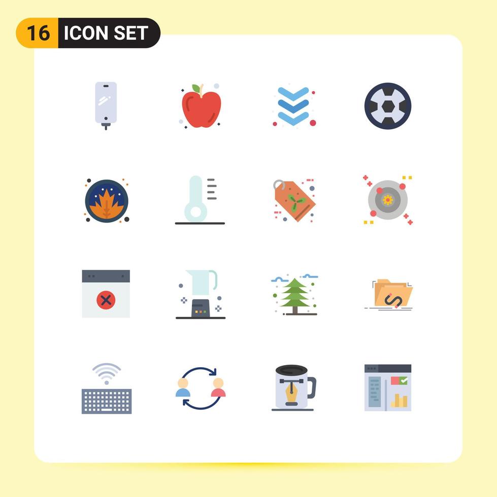 Stock Vector Icon Pack of 16 Line Signs and Symbols for plant leaf arrow wreath award Editable Pack of Creative Vector Design Elements
