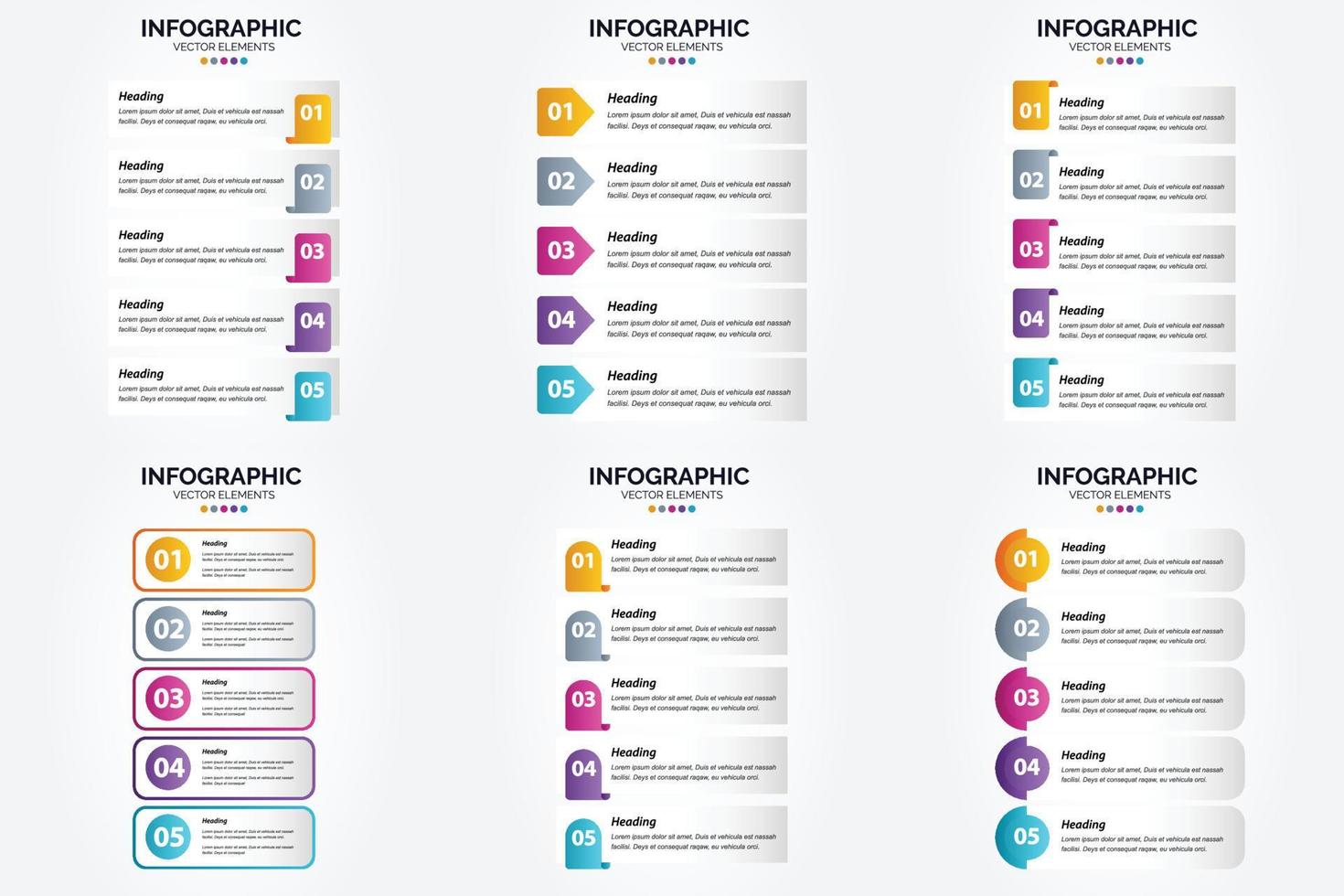 este conjunto de ilustraciones vectoriales es perfecto para crear infografías para publicidad. folletos volantes y revistas. vector