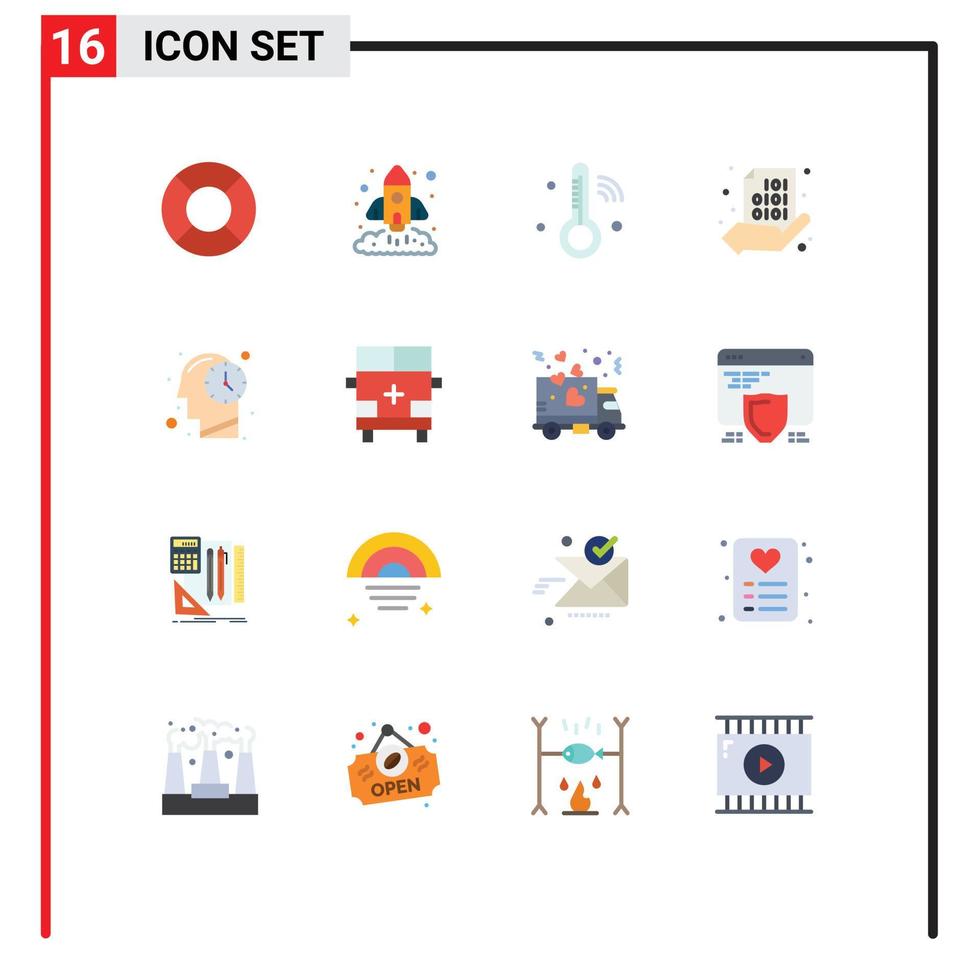 16 Creative Icons Modern Signs and Symbols of human hand internet of things share code Editable Pack of Creative Vector Design Elements