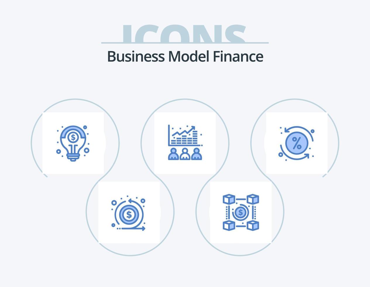 Finance Blue Icon Pack 5 Icon Design. stock. index. payments. data. solution vector