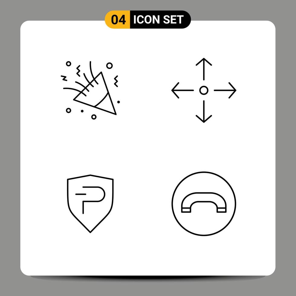 Line Pack of 4 Universal Symbols of fireworks coin decoration expand crypto currency Editable Vector Design Elements