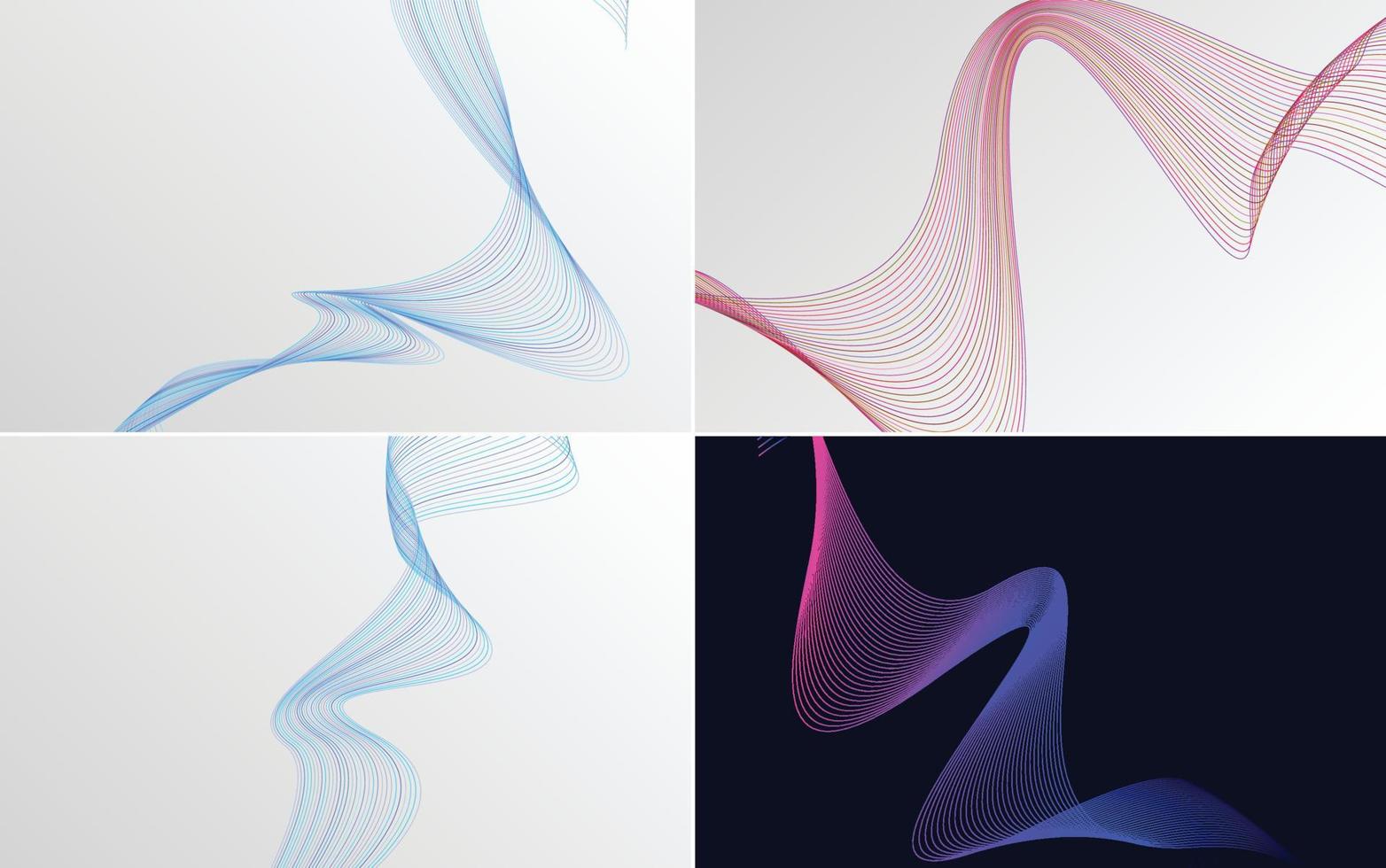 Modern wave curve abstract vector background for a professional presentation