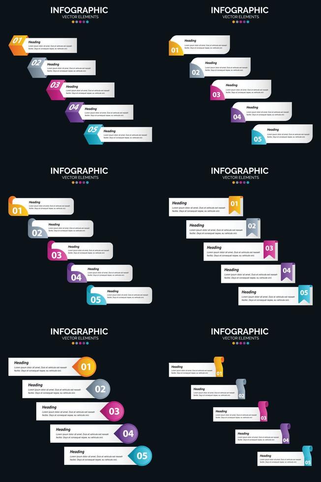 use infografías vectoriales para hacer que su presentación sea más atractiva e interesante. vector