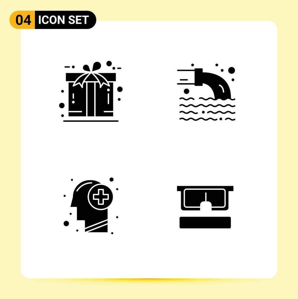 Creative Icons Modern Signs and Symbols of ecommerce healthy present radioactive mind Editable Vector Design Elements