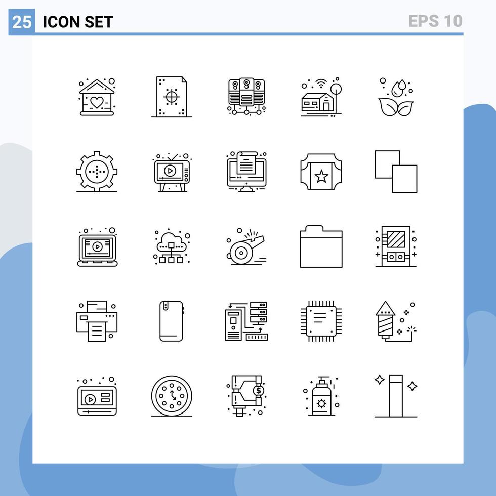 25 Creative Icons Modern Signs and Symbols of green wifi paper smart shared Editable Vector Design Elements
