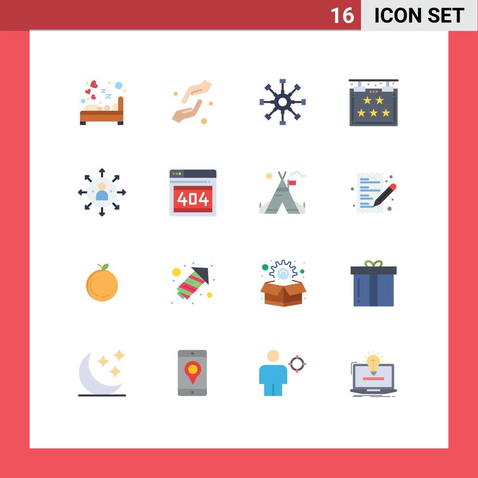 Stock Vector Icon Pack of 16 Line Signs and Symbols for sign five help teamwork collaboration Editable Pack of Creative Vector Design Elements