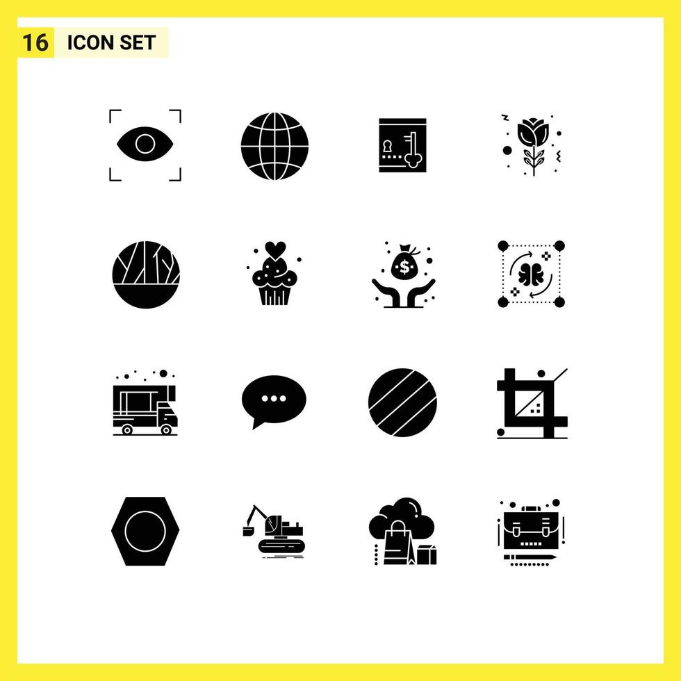 16 User Interface Solid Glyph Pack of modern Signs and Symbols of skin wound infection locker infected wound red Editable Vector Design Elements