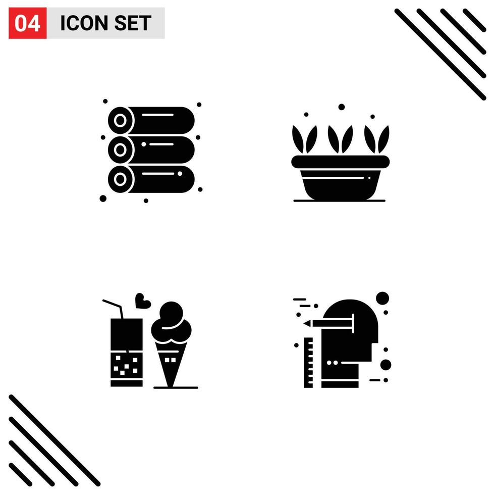 User Interface Pack of Basic Solid Glyphs of machine glass growth spring cone Editable Vector Design Elements