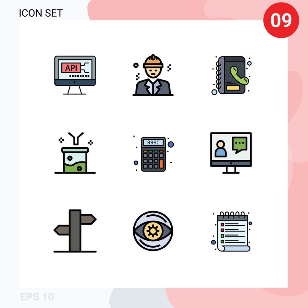 Stock Vector Icon Pack of 9 Line Signs and Symbols for finance raw information book funnel data analytics Editable Vector Design Elements