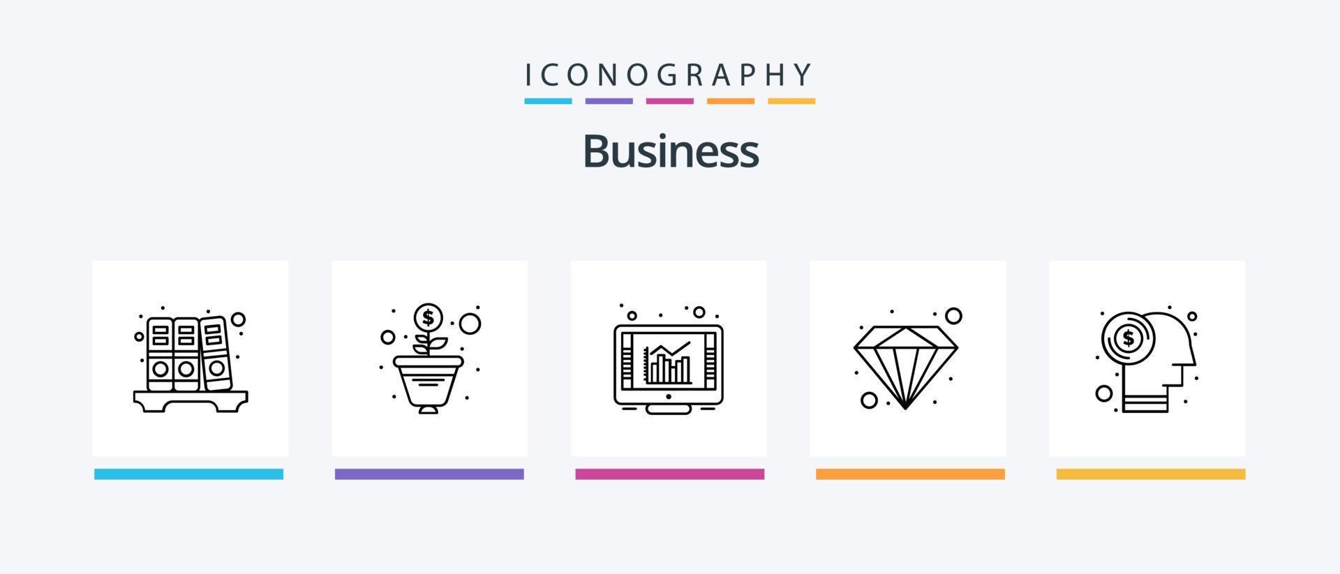 Business Line 5 Icon Pack Including target. miss. premium. fail. tea. Creative Icons Design vector