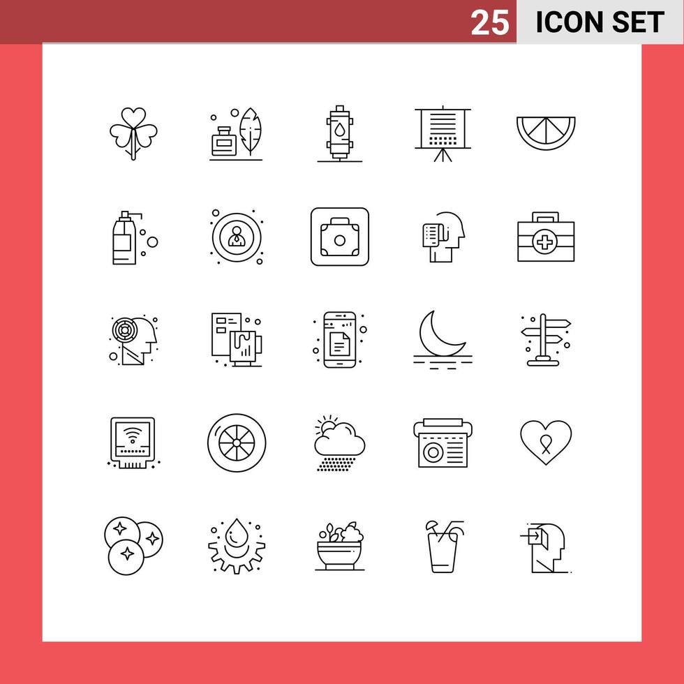 25 Line concept for Websites Mobile and Apps seo board american geyser hot Editable Vector Design Elements