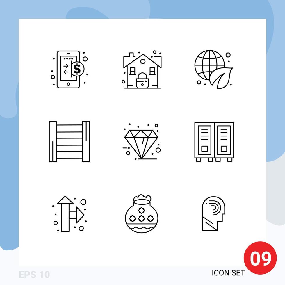 9 Creative Icons Modern Signs and Symbols of friday black earth day tools construction Editable Vector Design Elements