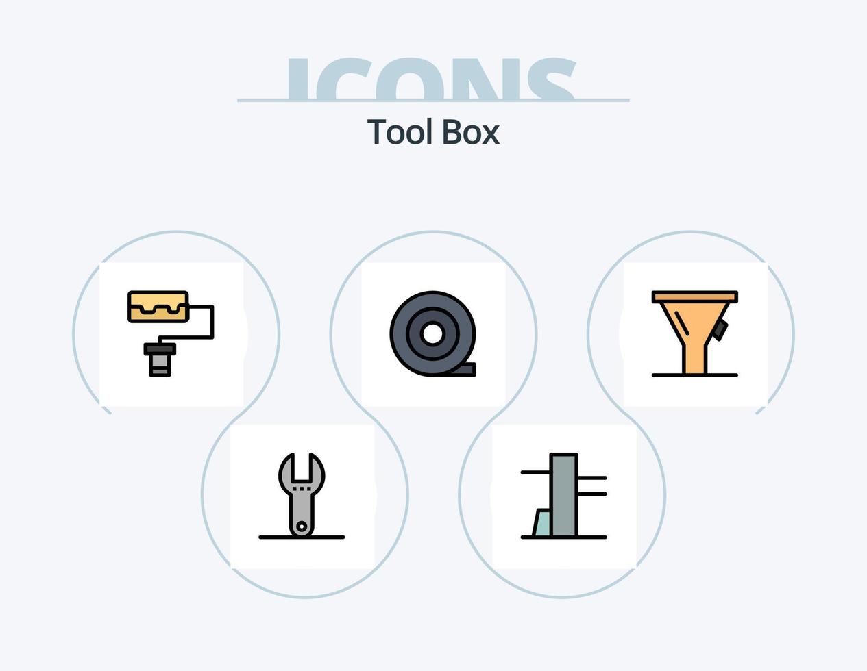 Tools Line Filled Icon Pack 5 Icon Design. . pattern. vector