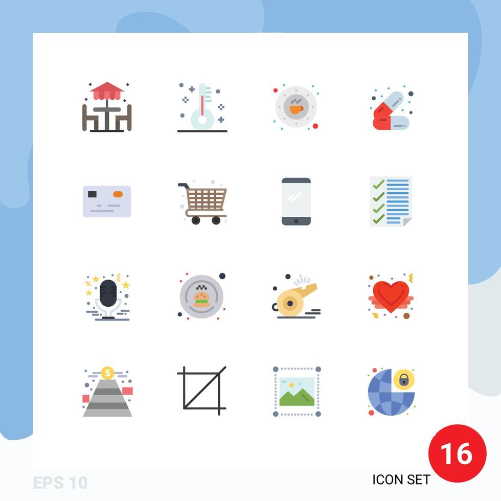 paquete de iconos de vector de stock de 16 signos y símbolos de línea para la placa de cosméticos de frijol de salud de tarjeta de crédito paquete editable de elementos creativos de diseño de vectores