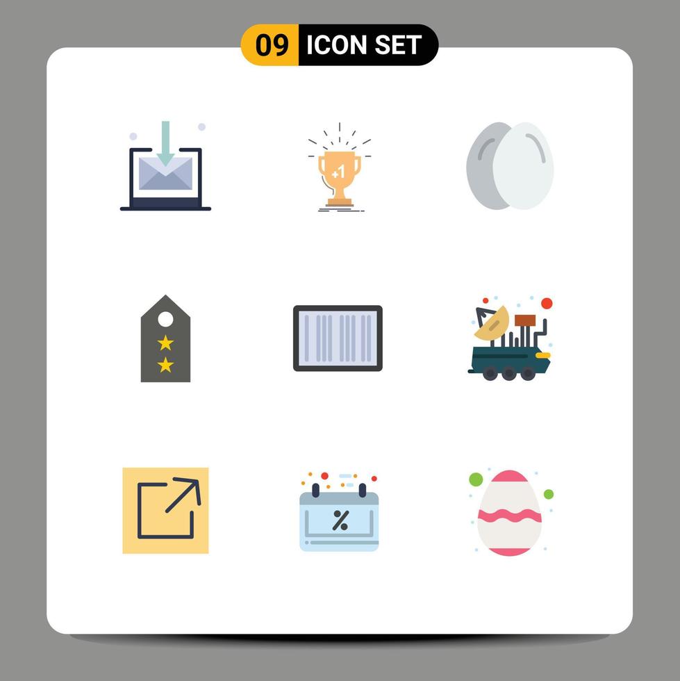 9 Creative Icons Modern Signs and Symbols of barcodes two chicken tag rank Editable Vector Design Elements
