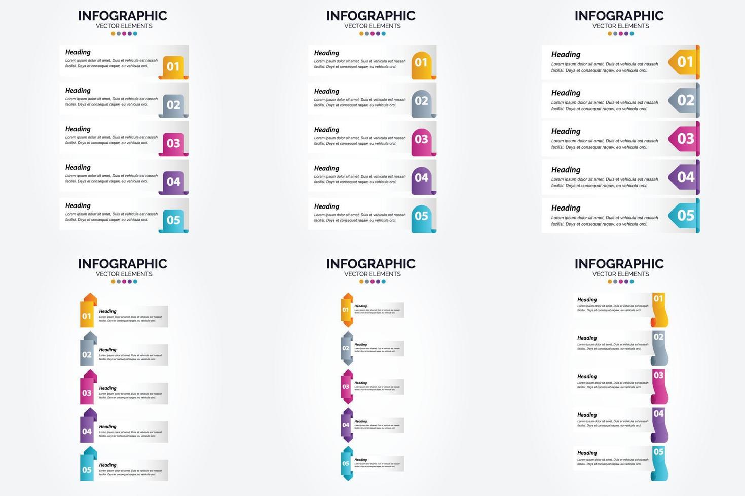 Use this vector illustration infographics set to make your advertising in brochures. flyers. and magazines stand out.