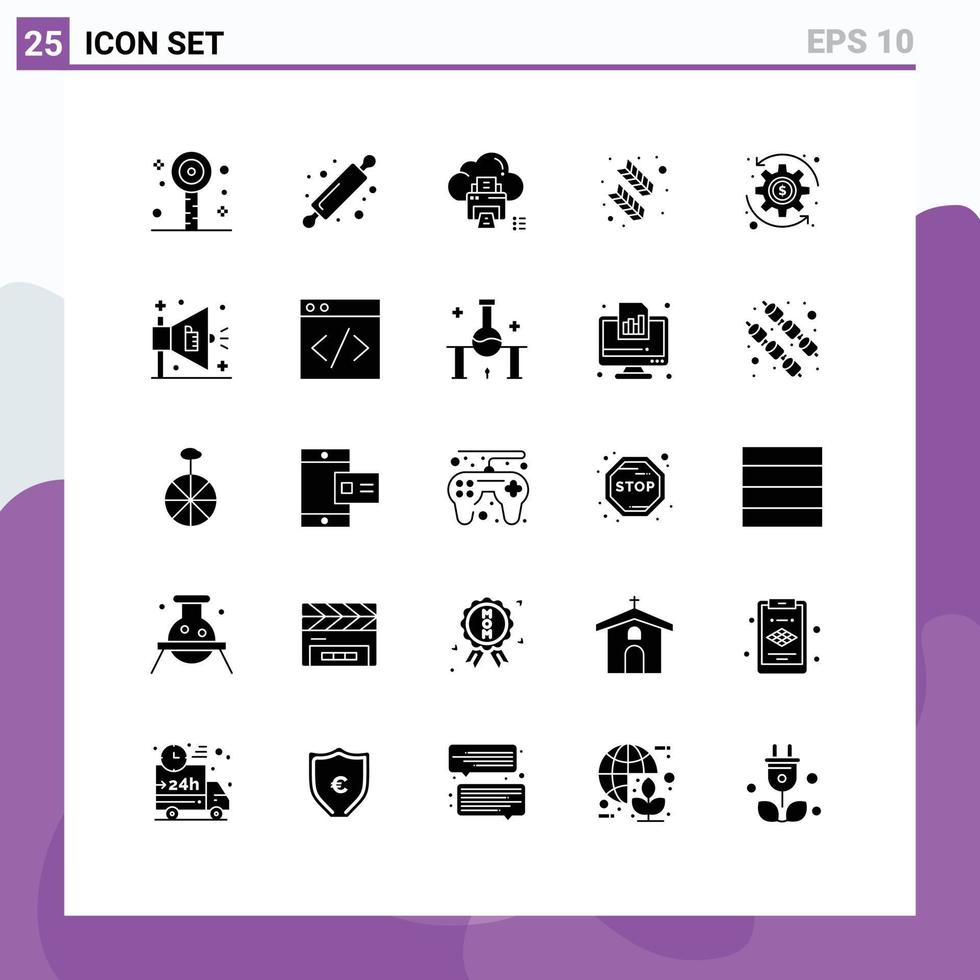 Stock Vector Icon Pack of 25 Line Signs and Symbols for coin feather cloud calligraphy device Editable Vector Design Elements