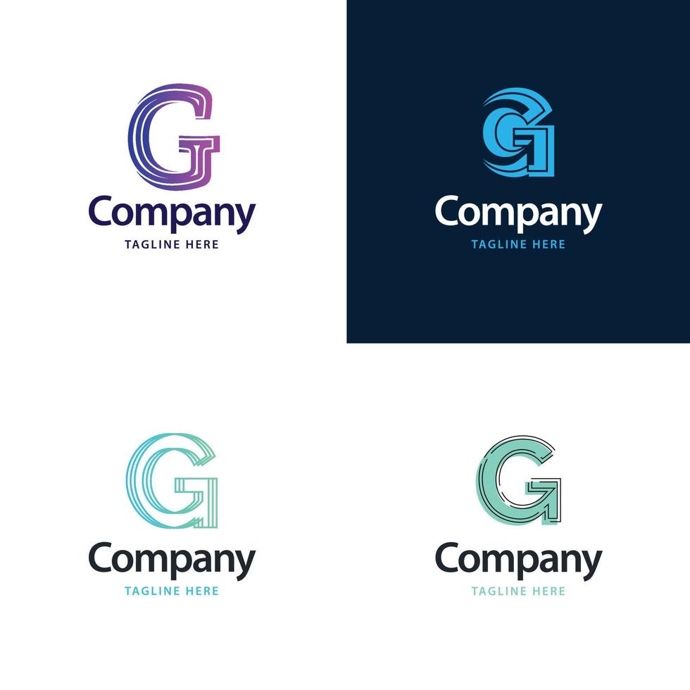 Letter G Big Logo Pack Design Creative Modern logos design for your business vector