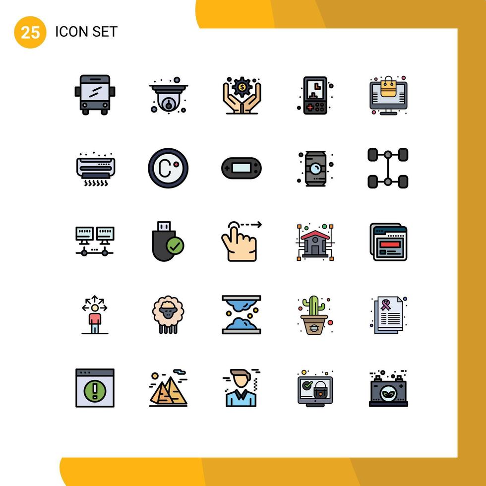 25 Creative Icons Modern Signs and Symbols of shopping order order approved business management play games Editable Vector Design Elements
