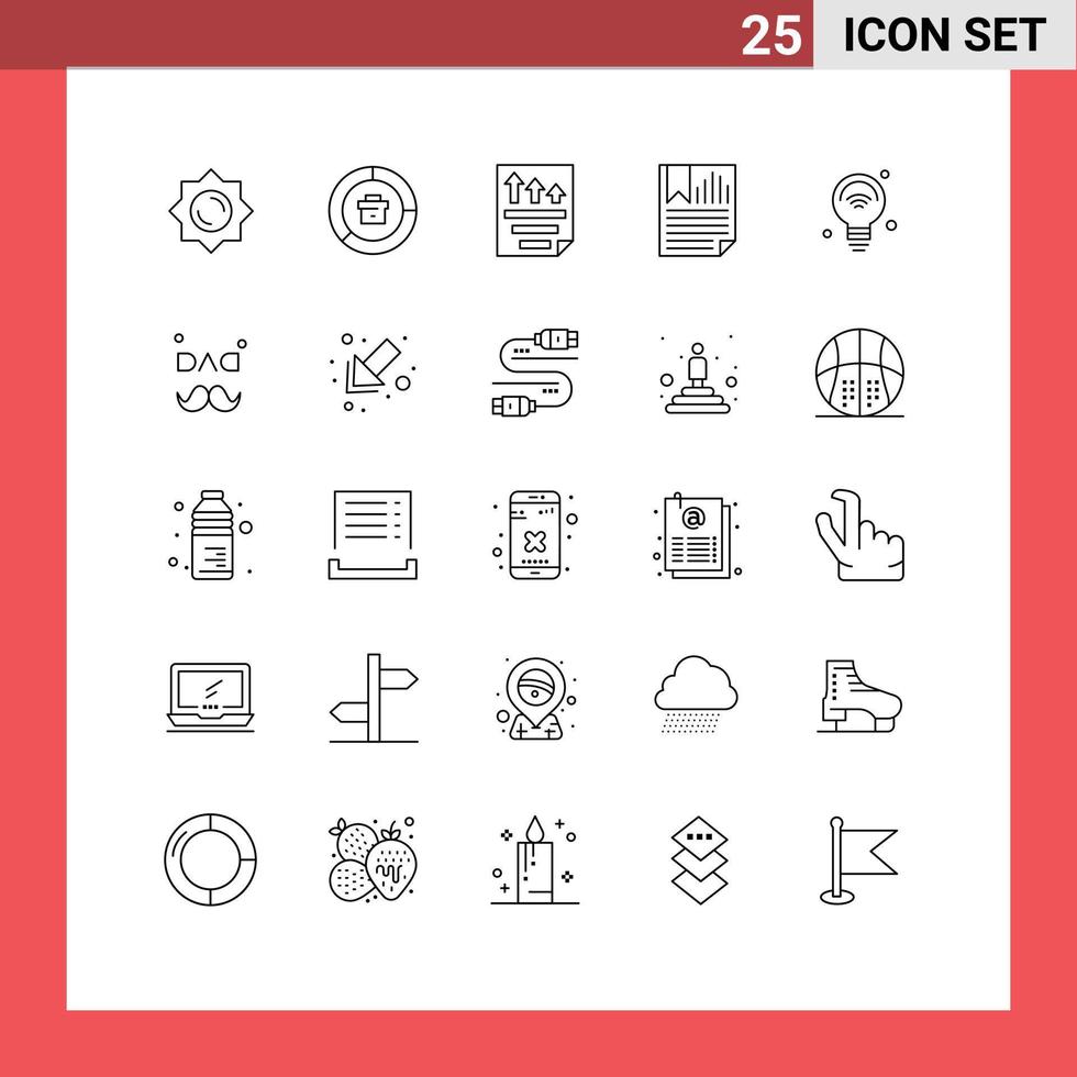 25 Line concept for Websites Mobile and Apps report page data data report Editable Vector Design Elements