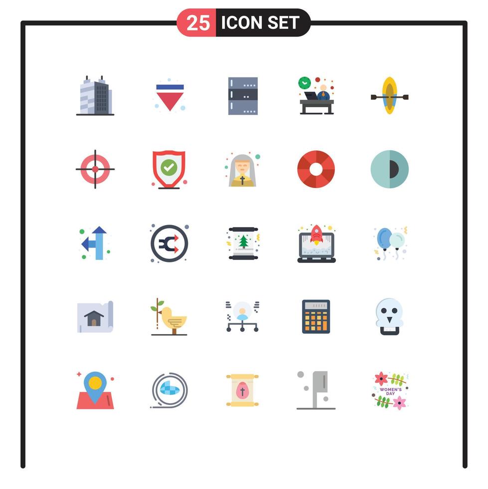 Universal Icon Symbols Group of 25 Modern Flat Colors of summer reception data hour front Editable Vector Design Elements