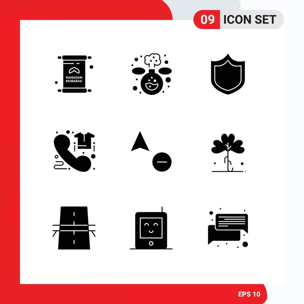 9 Universal Solid Glyph Signs Symbols of copy phone defense order commerce Editable Vector Design Elements