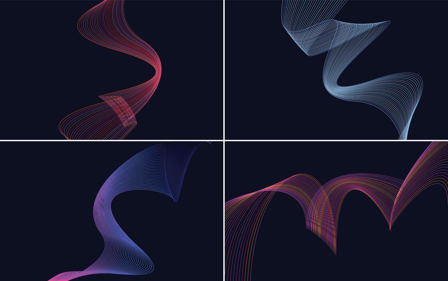 fondo de vector abstracto de curva de onda moderna para una presentación alegre