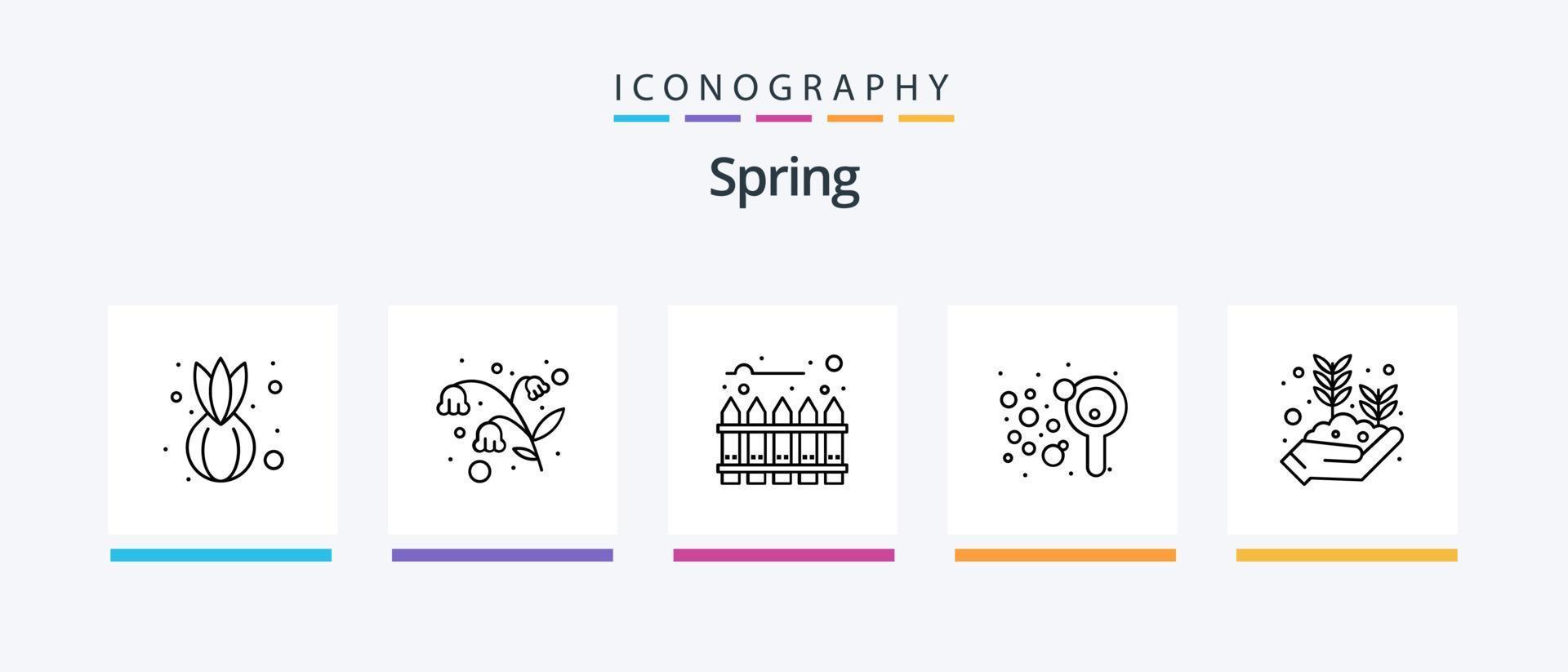 Spring Line 5 Icon Pack Including home. bird. entertainment. date. easter. Creative Icons Design vector