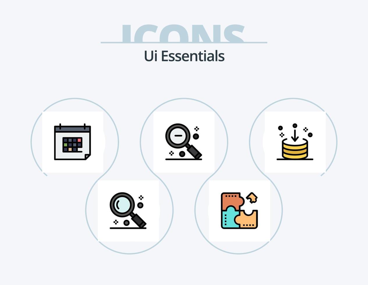 Ui Essentials Line Filled Icon Pack 5 Icon Design. reload. browser. time. usability. prototype vector