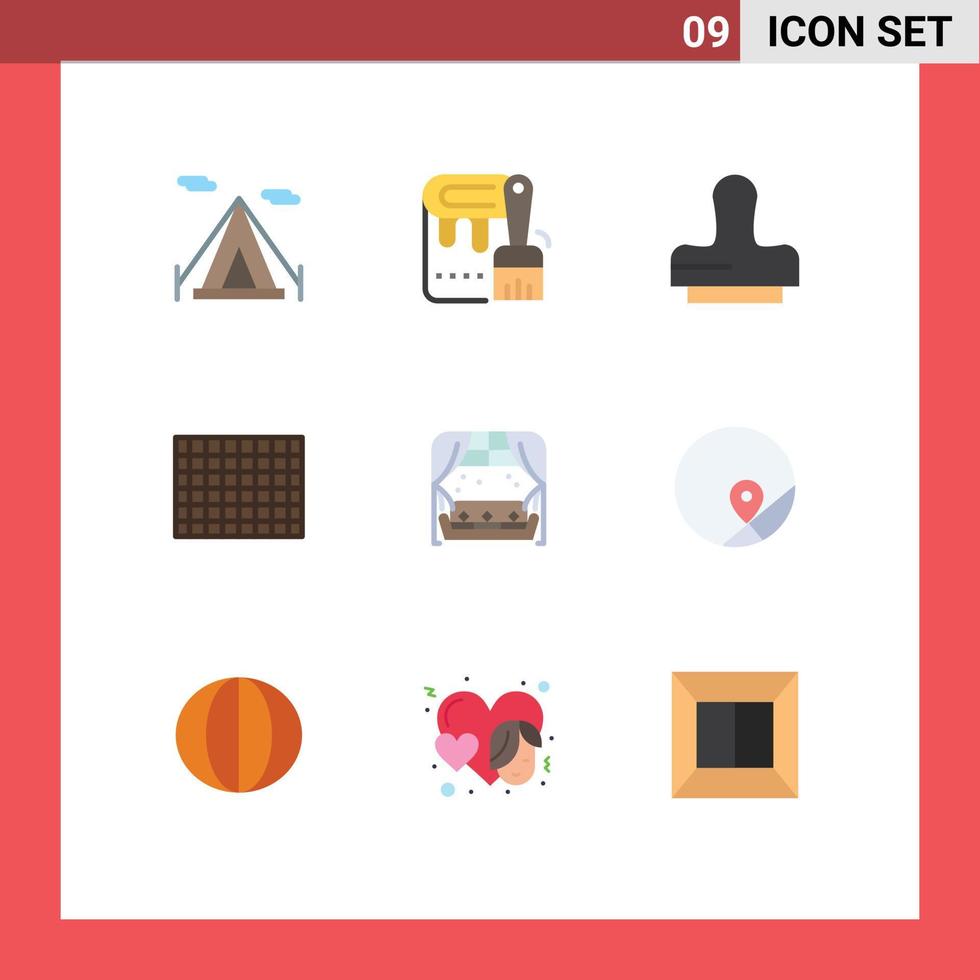 9 Creative Icons Modern Signs and Symbols of basic window press living food Editable Vector Design Elements