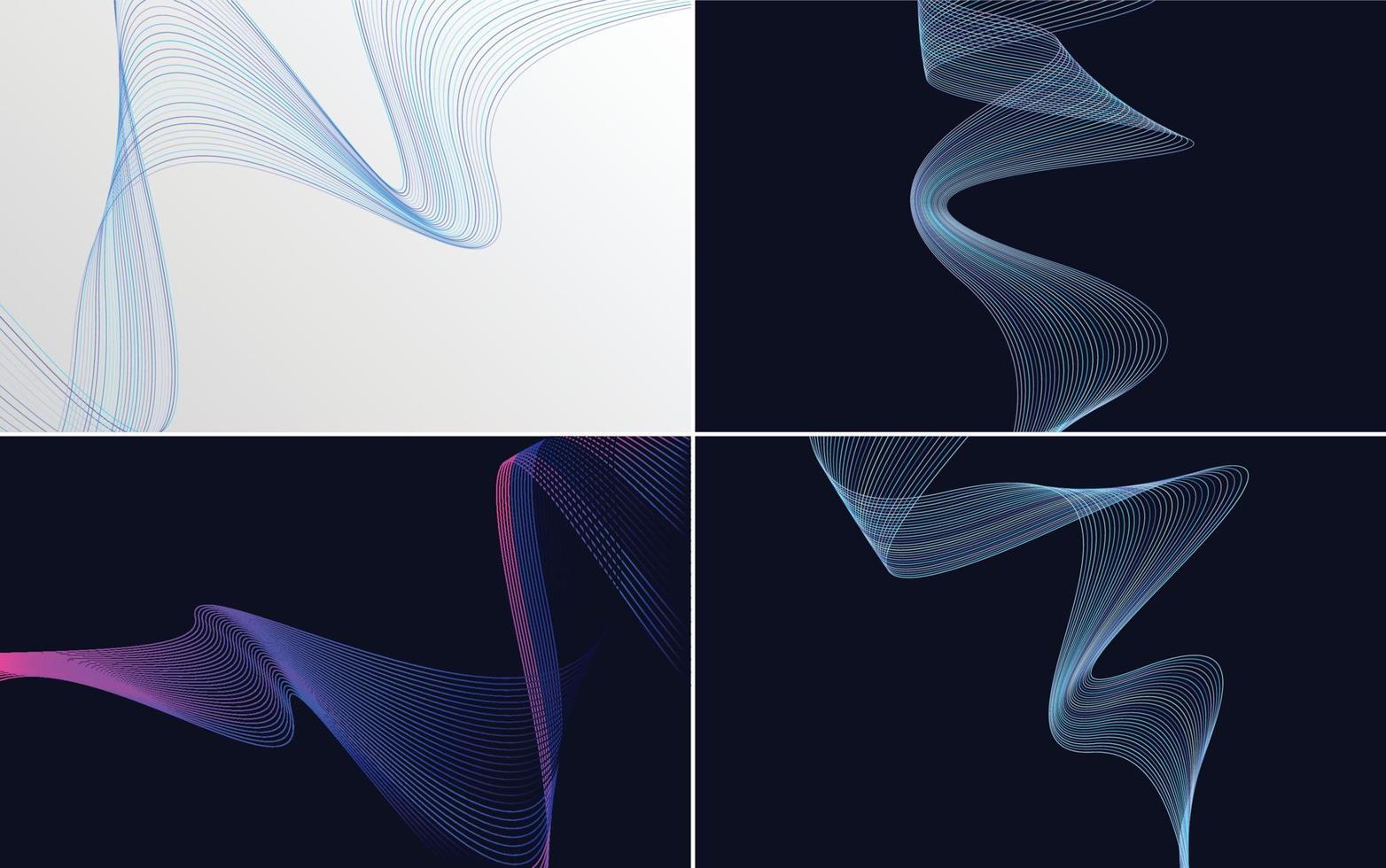 Add a modern touch to your presentation with this wave curve abstract vector background
