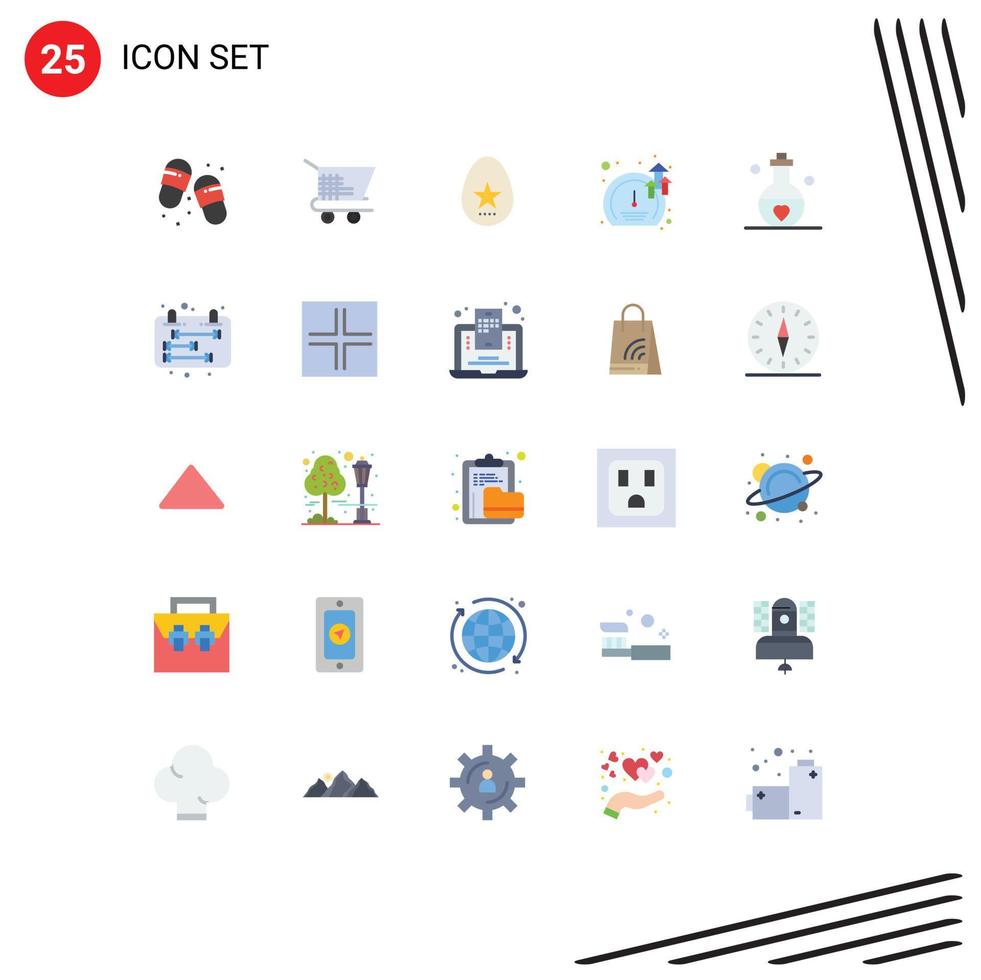 Universal Icon Symbols Group of 25 Modern Flat Colors of passion love easter growth software Editable Vector Design Elements