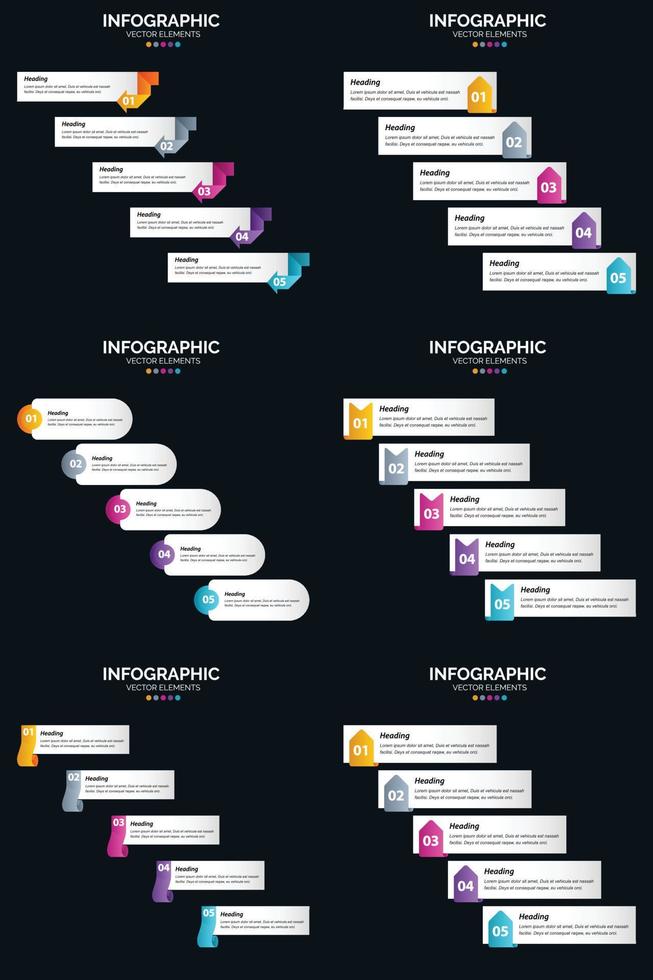 haga que su presentación comercial sea más atractiva con infografías vectoriales. vector