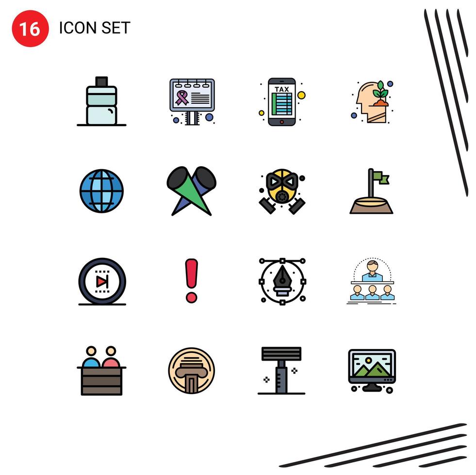 Stock Vector Icon Pack of 16 Line Signs and Symbols for lights web payment internet growth Editable Creative Vector Design Elements
