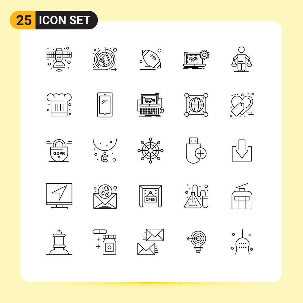 User Interface Pack of 25 Basic Lines of hardware electronics rugby circuit game Editable Vector Design Elements