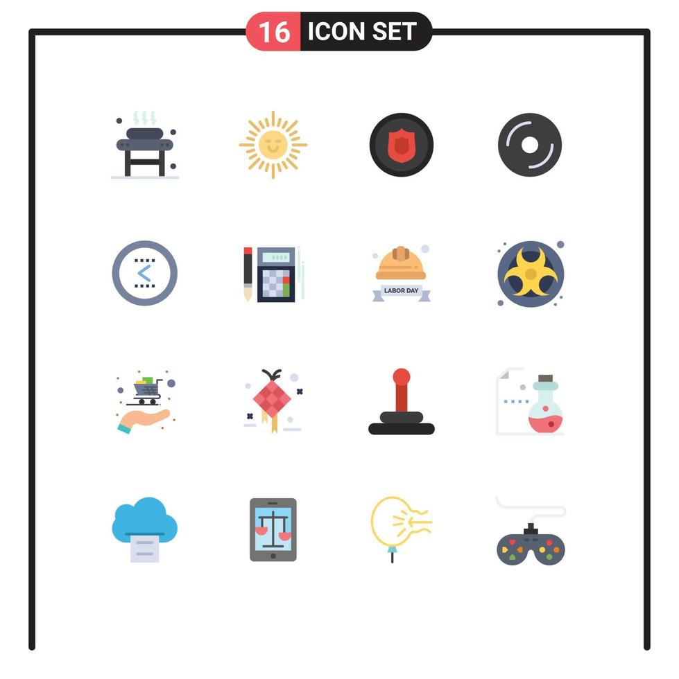 Set of 16 Modern UI Icons Symbols Signs for arrow media award dvd cd Editable Pack of Creative Vector Design Elements