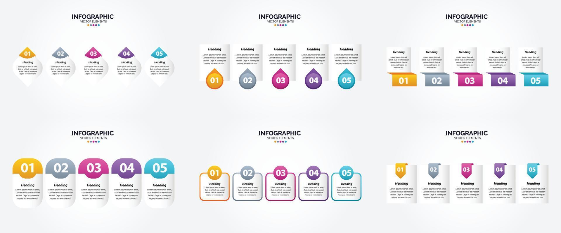 The vector illustrations in this set are ideal for creating infographics for advertising. brochures. flyers. and magazines.