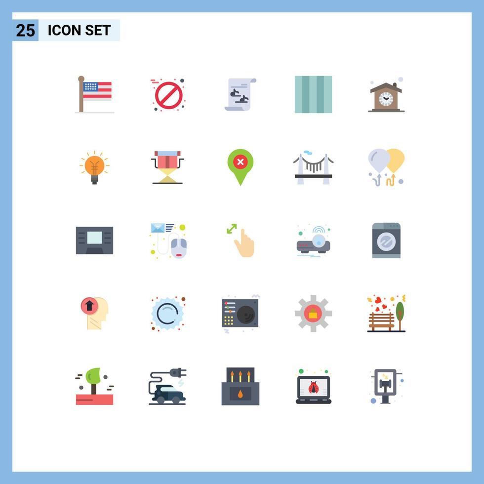 Set of 25 Commercial Flat Colors pack for design time media house layout Editable Vector Design Elements