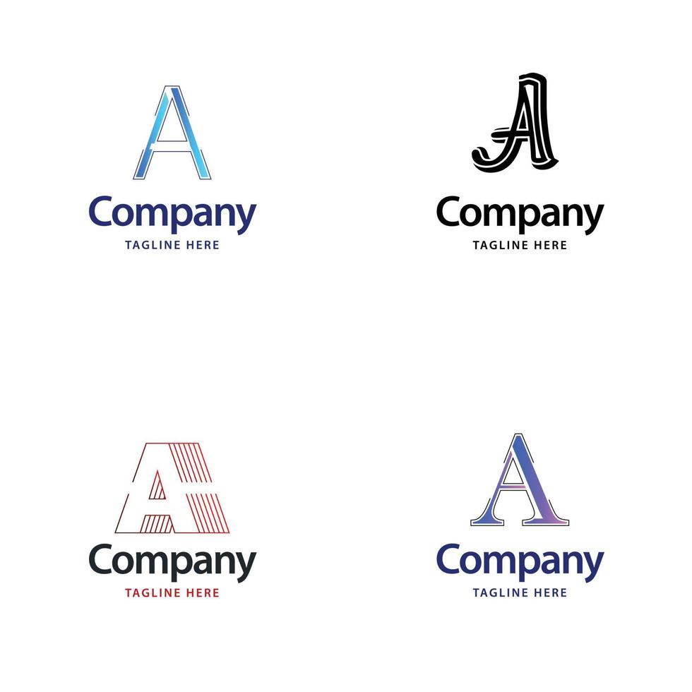 Letter A Big Logo Pack Design Creative Modern logos design for your business vector